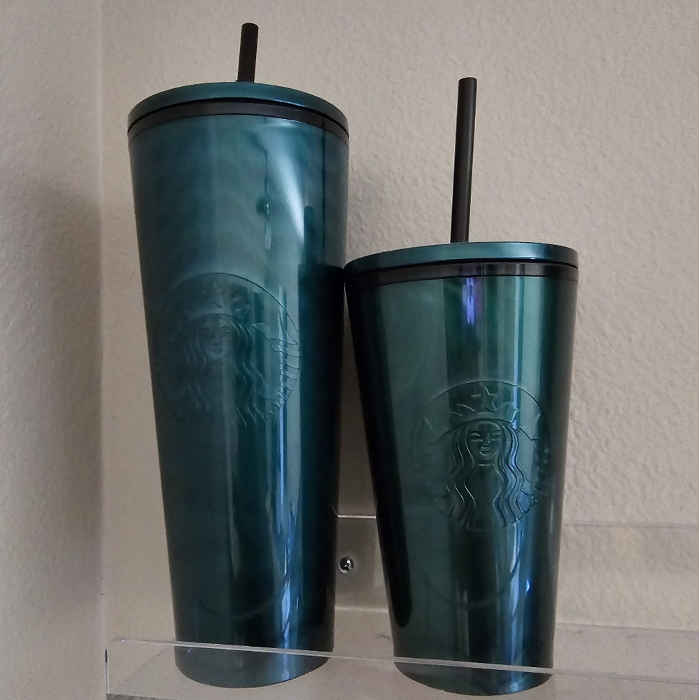 Green Marbled Tumbler set